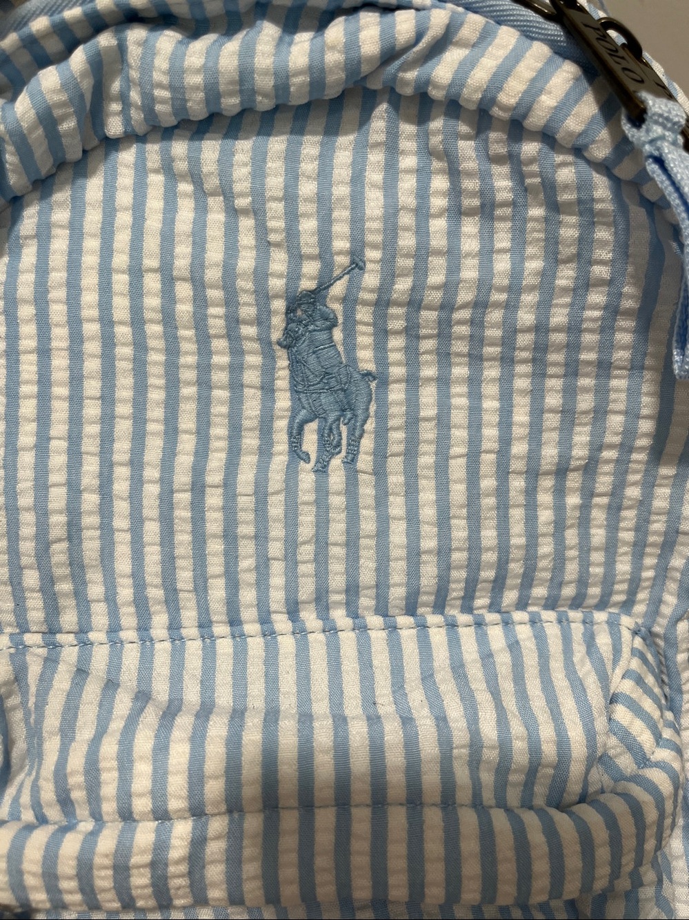 NWT POLO RALPH LAUREN MINI SEERSUCKER BACKPACK - Picture 5 of 7